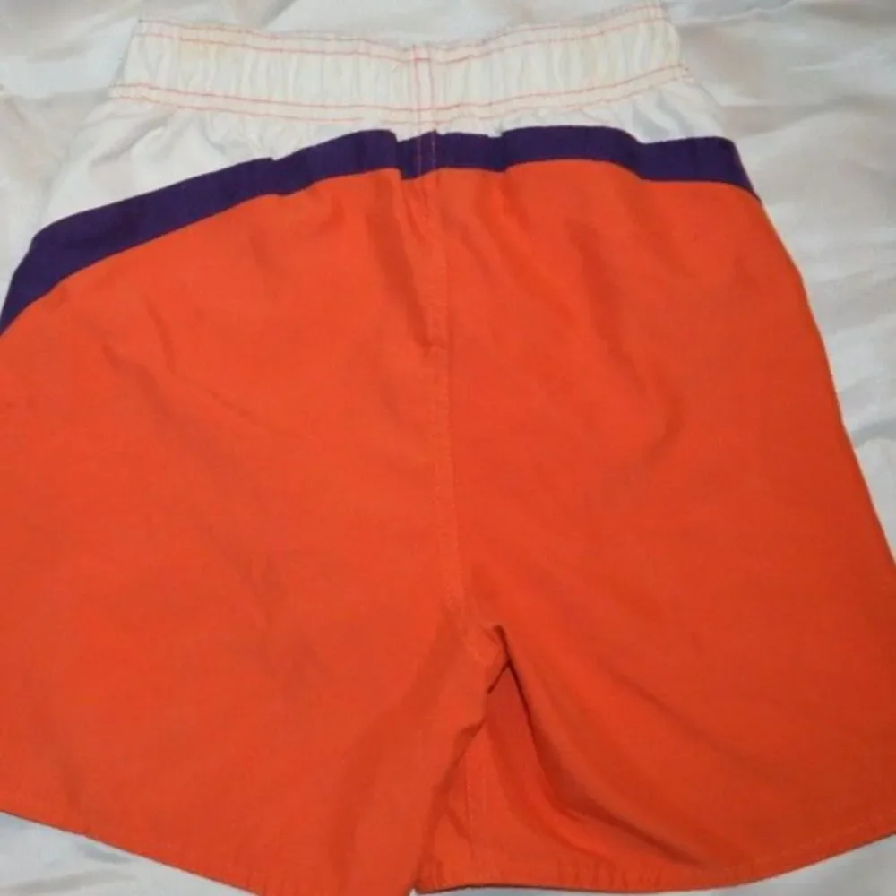 Clemson University Tiger Paw Boys Swim Trunks Bathing Suit Lined 6/7 Small